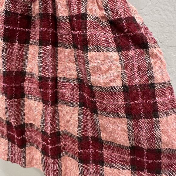 Zara Pink Plaid Suspender Skirt - Picture 6 of 9